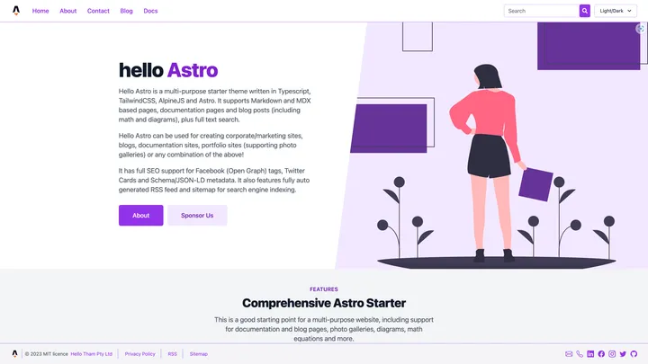 Hello Astro screenshot