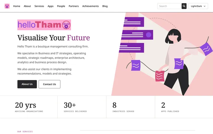 hellotham.com screenshot